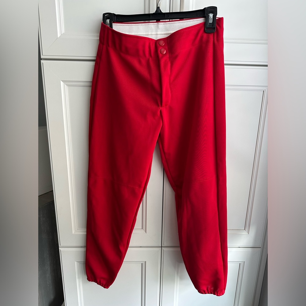Red softball pants ladies Medium